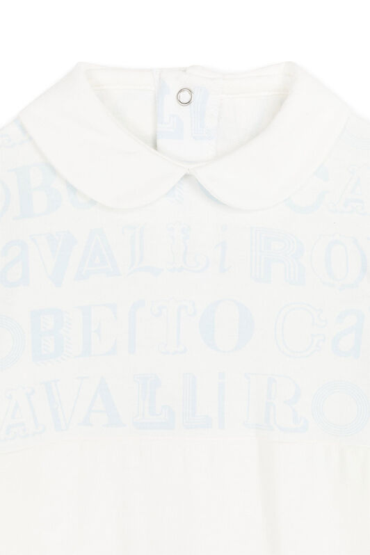 JU Logo-Print Babygrow Set JU Logo-Print Babygrow Set MILKY WHITE/BABY BLU MJT80A-JMA93