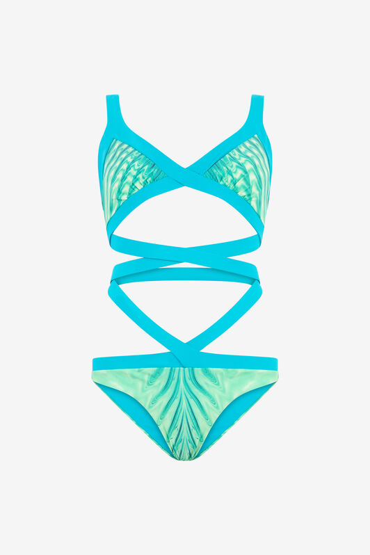 RC Trikini Mit Print Optical Glass Hellgrün UKW005-HVN74