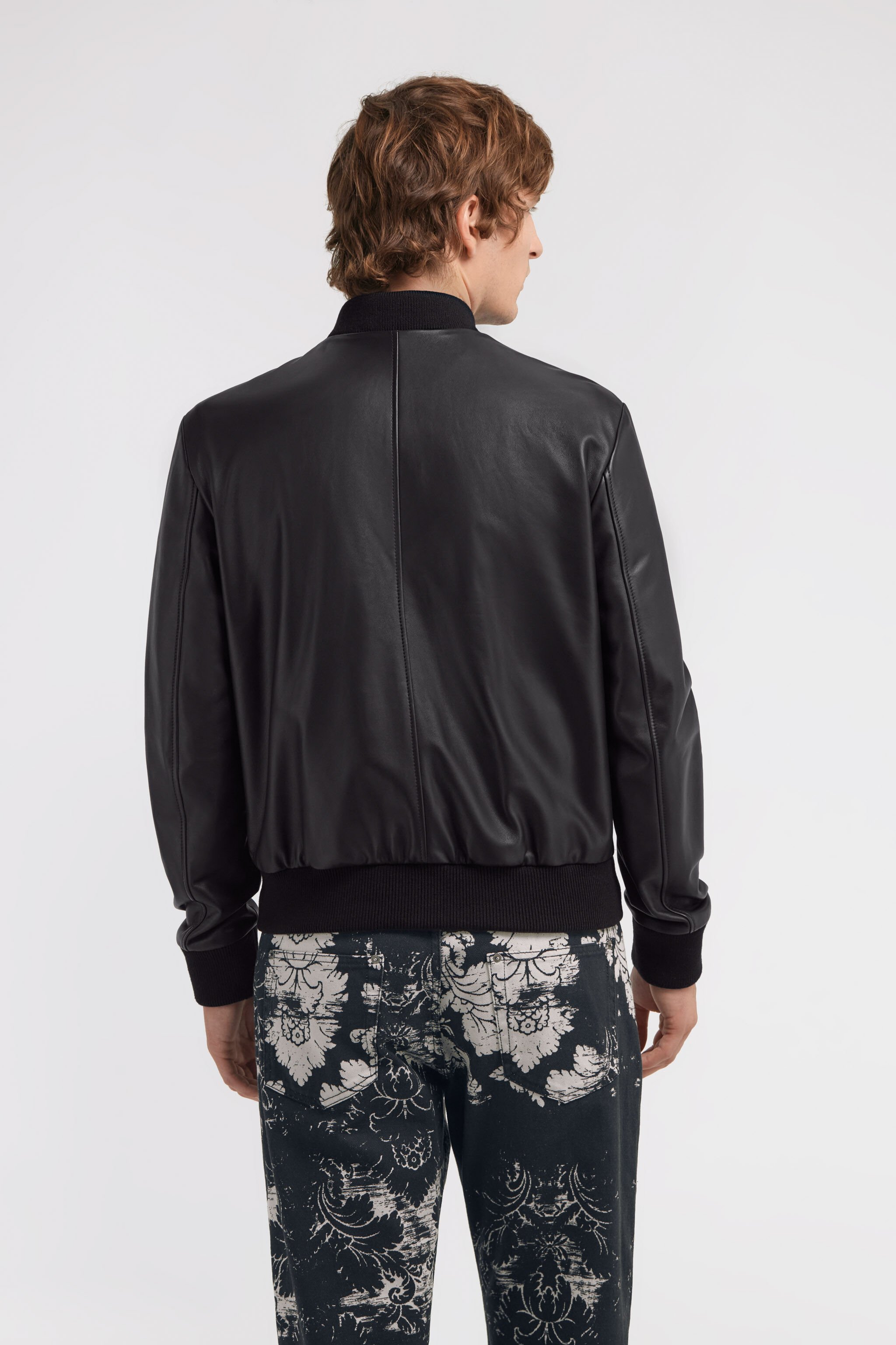 RC Bomber leather jacket Schwarz TRP860-PN002