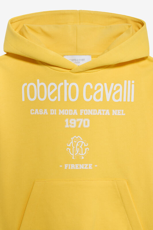 JU Yellow Sweatshirt with Logo Print YELLOW VJT68A-CF050
