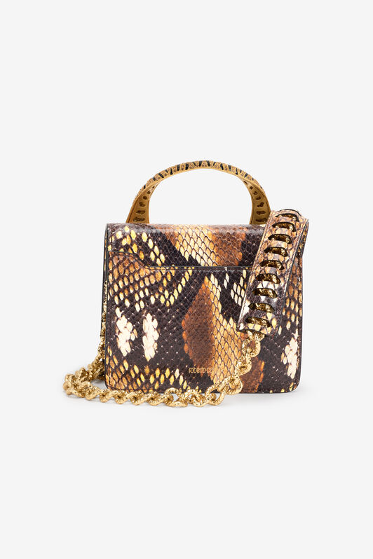 RC Medium Roar  Bag PYTHON PRINT BROWN SKB023-PN053