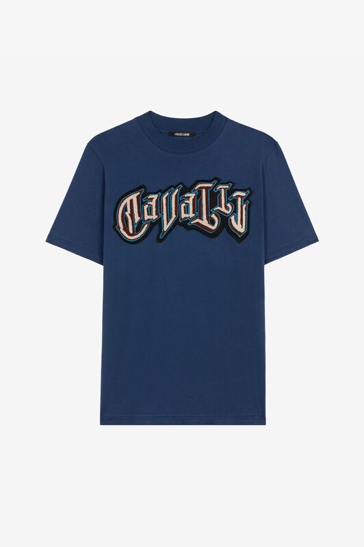 RC Logo print cotton T-shirt RC Logo print cotton T-shirt Dark blue QRT61C-JD060