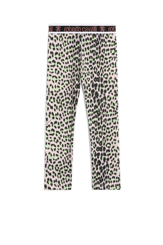 JU Leopard-print leggings ROSE/GREEN/BLACK LJT201-JMZ25