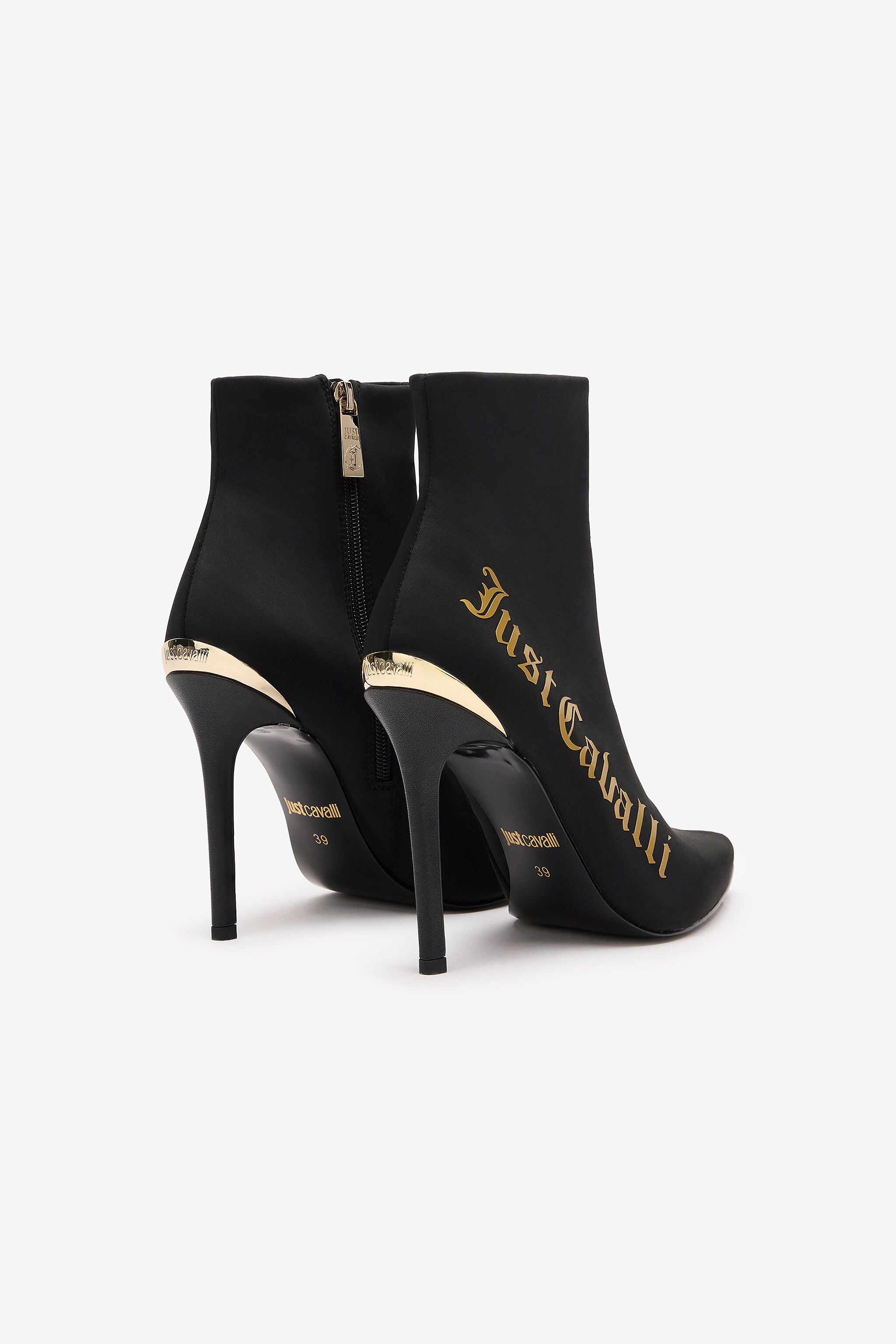 JC Botines de punta fina con logotipo Negro TFS054-TF374