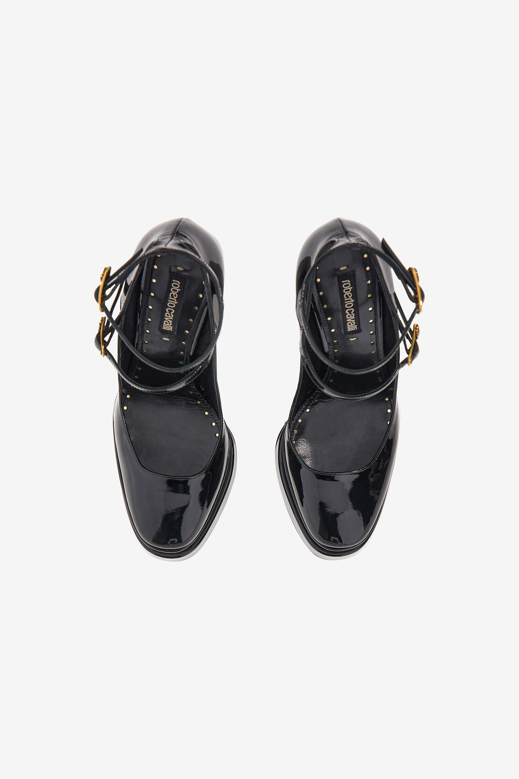RC Platform sandals with straps Schwarz SKS006-PZ133