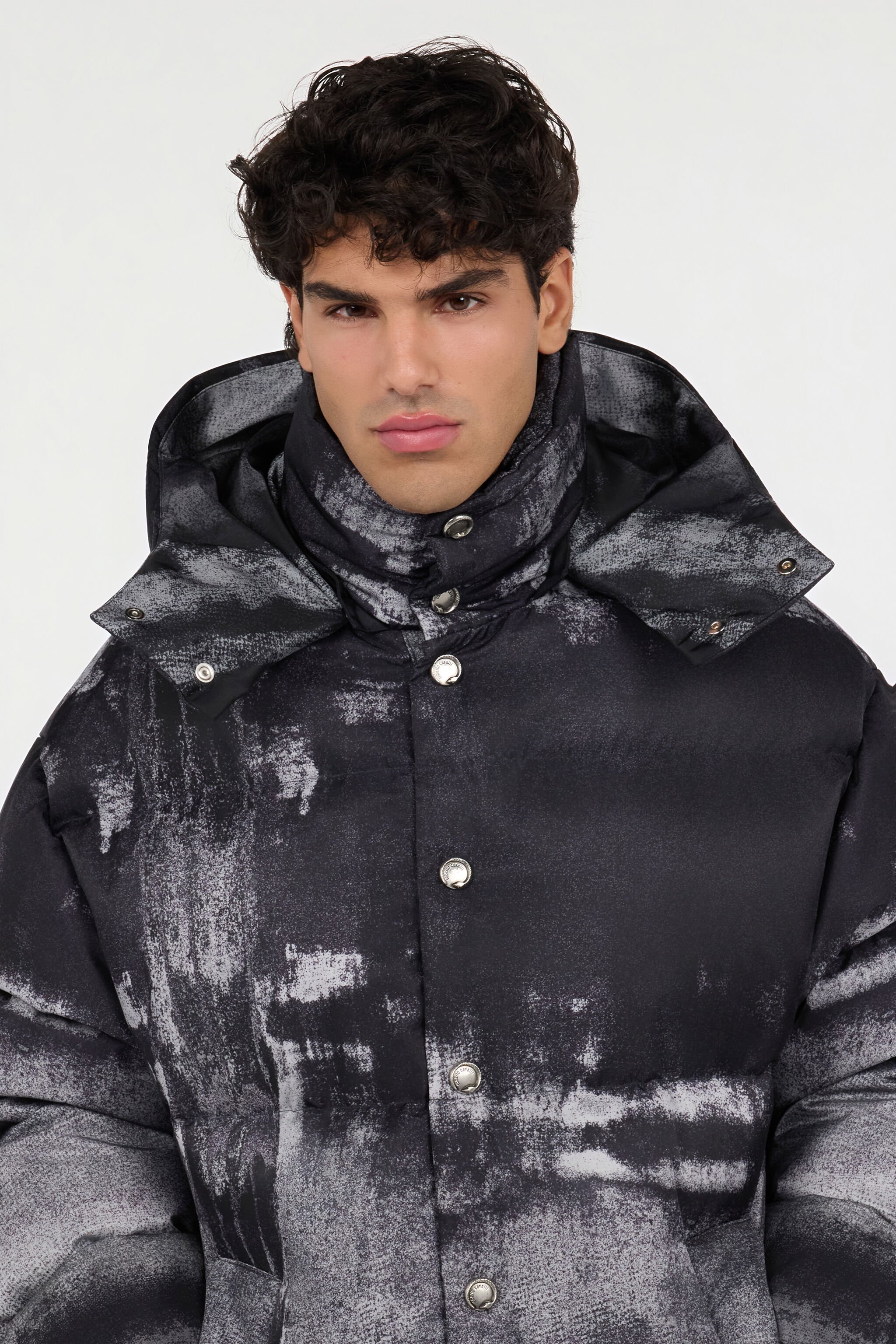 RC Grey Mélange Washed-Effect Down Jacket RC Grey Mélange Washed-Effect Down Jacket GREY MELANGE VNT815-9TP69