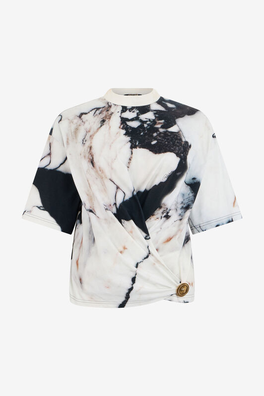 RC Grand Antique Print T-Shirt BIANCO/NERO TWT661-3PN18