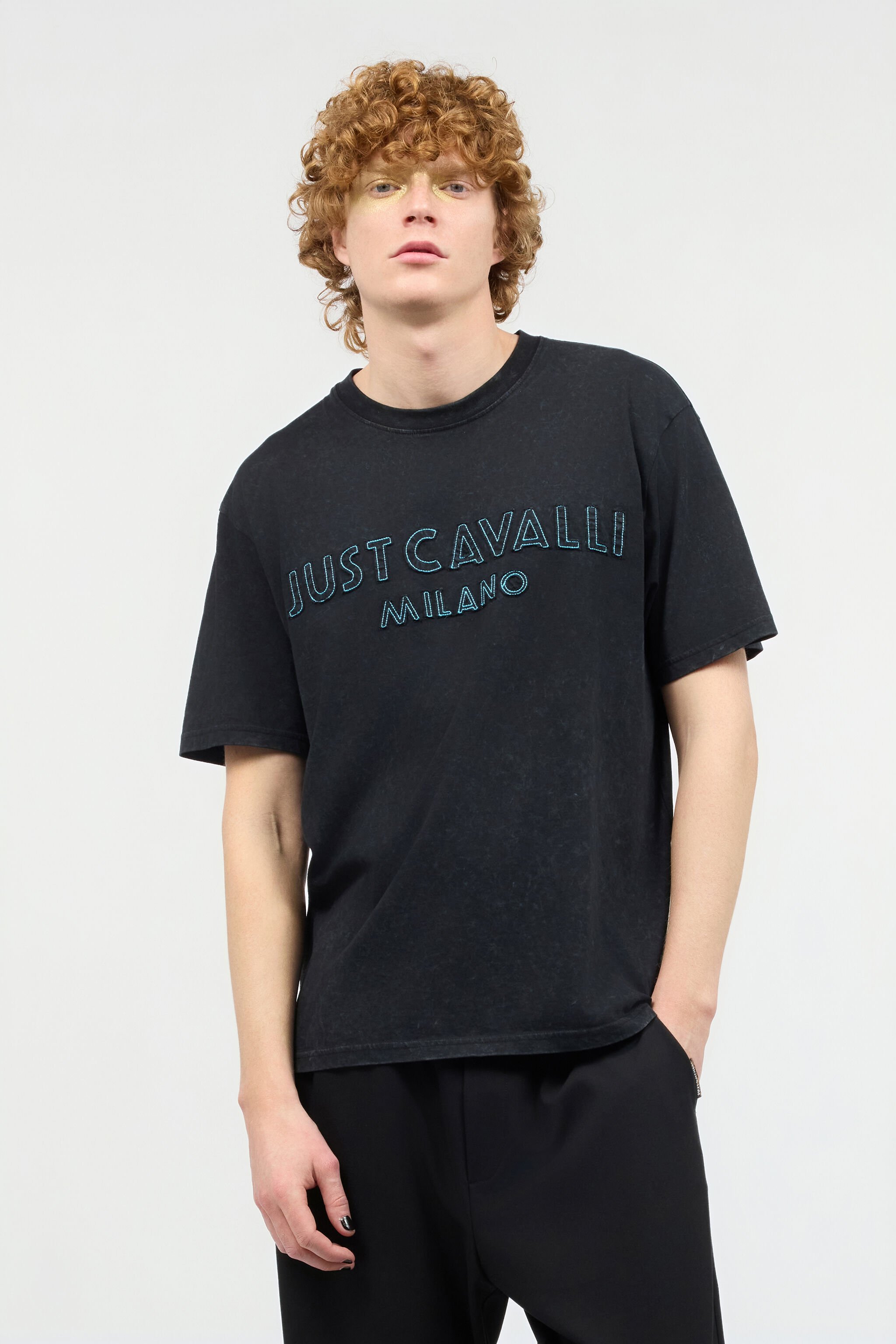 JC T-Shirt With Logo Black UFT027-UF047