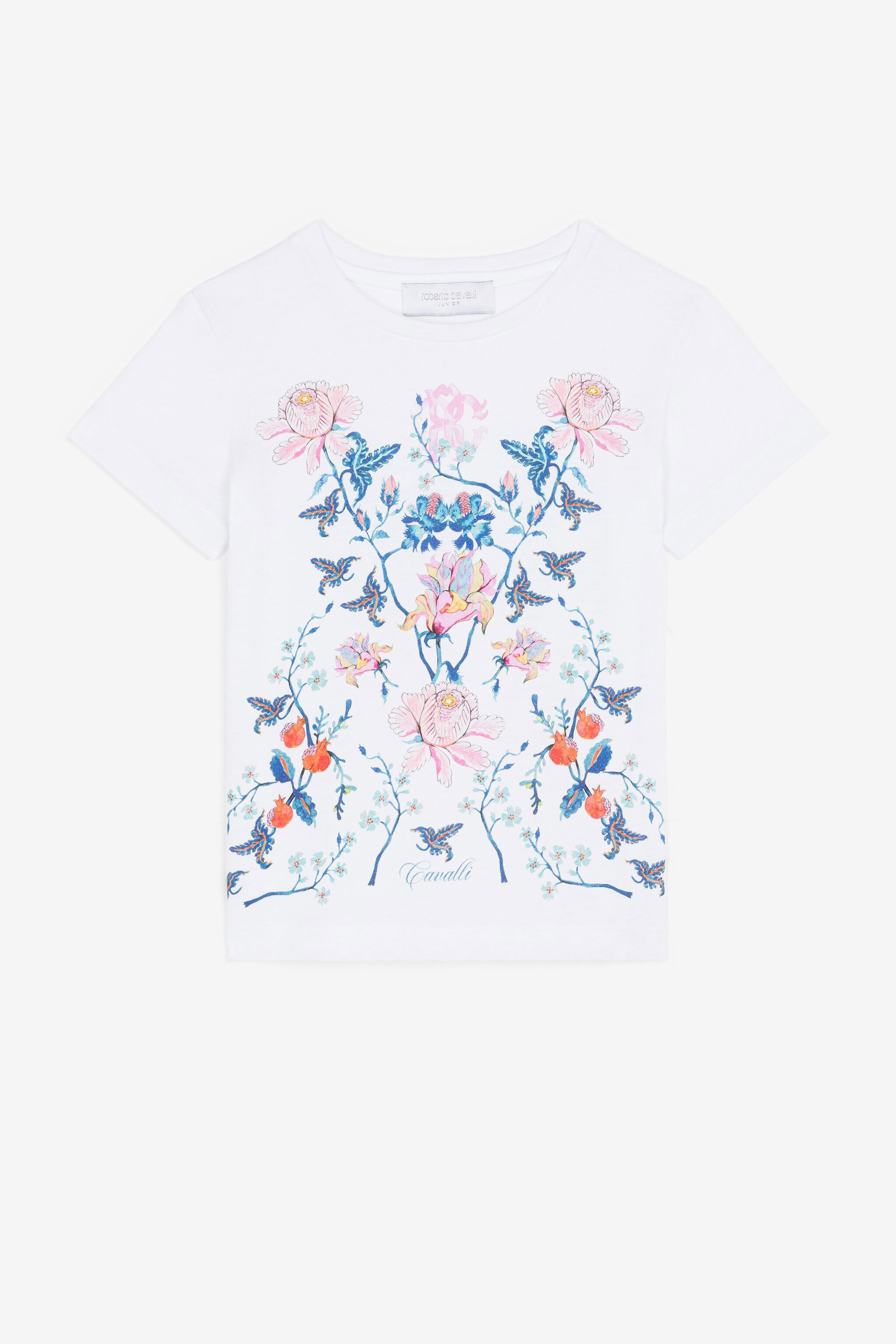 JU Floral-Print Cotton T-Shirt White RJT636-JD001