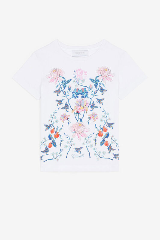 JU Floral-Print Cotton T-Shirt JU Floral-Print Cotton T-Shirt White RJT636-JD001