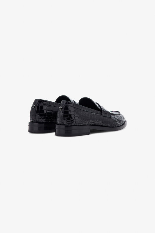 RC Crocodile-effect loafers Black TRS021-PZA91