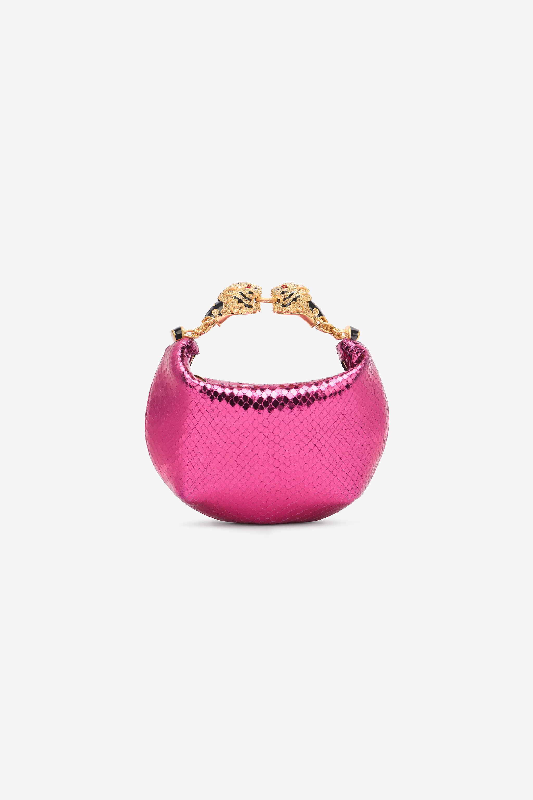 RC Mini Hobo Roar Bag With Snake Print Fuchsia UKB013-PZ579