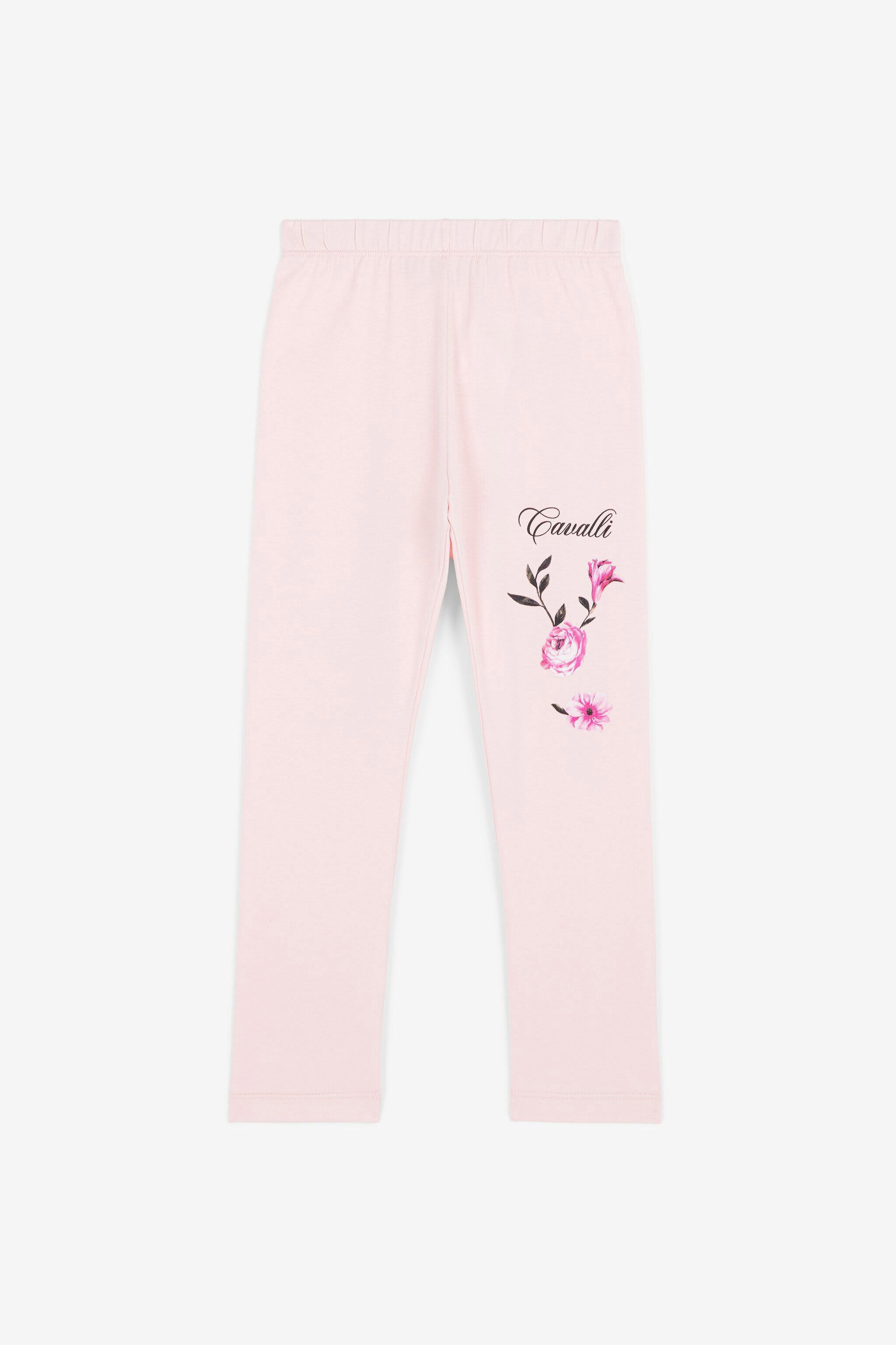 JU Flower-Print Logo Sweatpants POUDRE OJT20Q-ISA2J