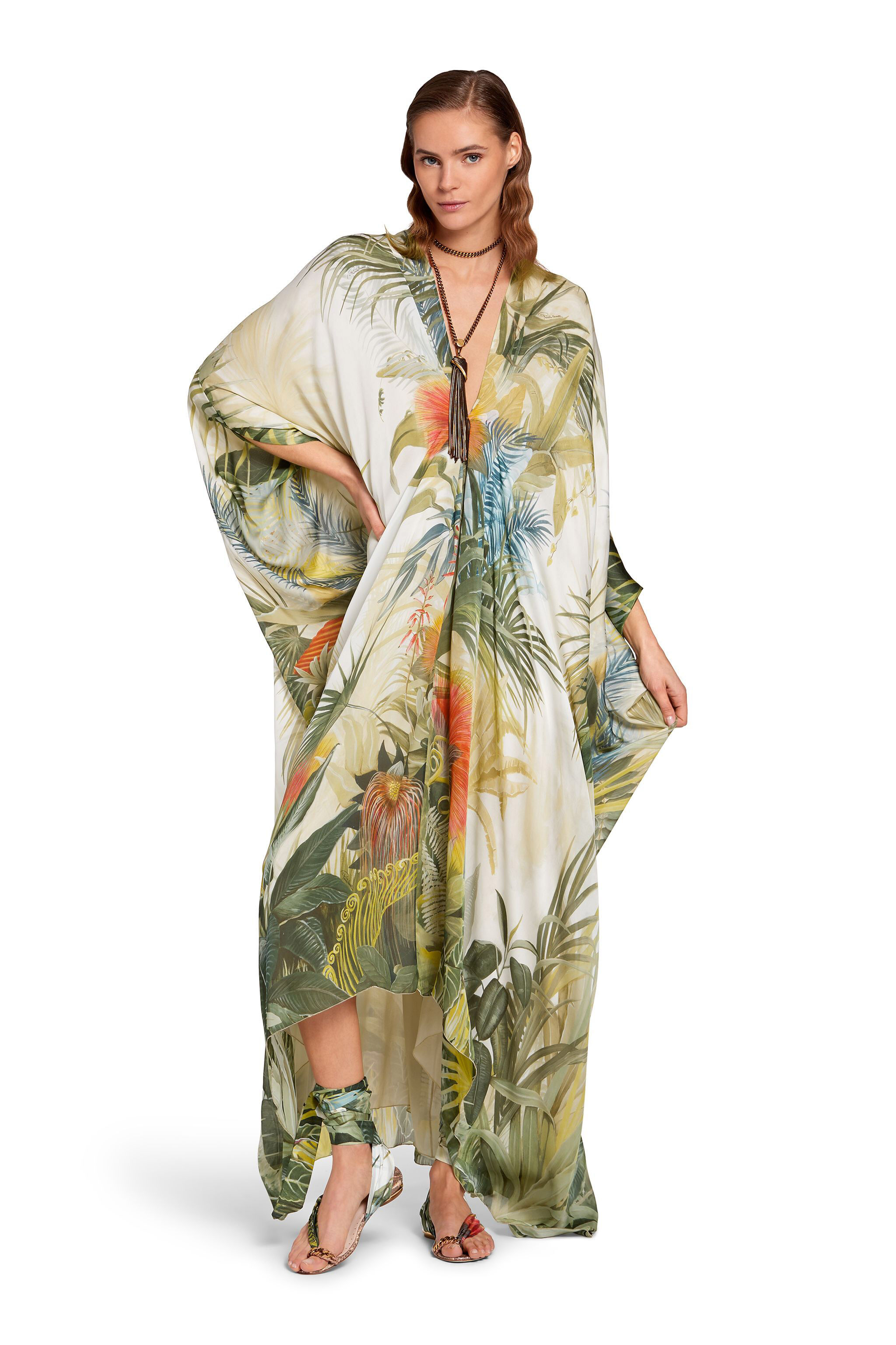 RC Caftan à imprimé Le Monde Vegetale MULTICOLOR KWT901-CTV45
