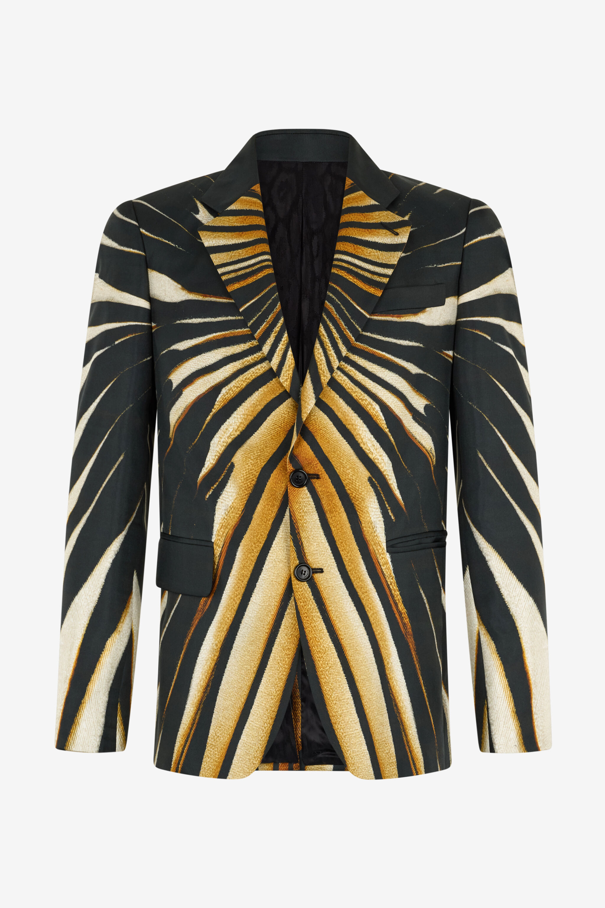 RC Single-breasted blazer with Ray of Gold print Gold RMT435-SKI31