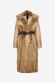 ${brand} Brown faux fur coat ${colorDescription} ${masterID}