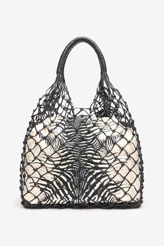 RC Borsa Con Rete E Stampa Mini Zebra Nero/Bianco UKB019-PZE14