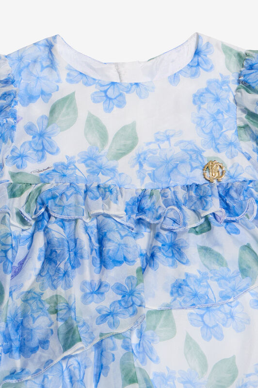 JU Kleid mit Plumago-Print JU Kleid mit Plumago-Print WHITE/BLUE WJT105-CTR13