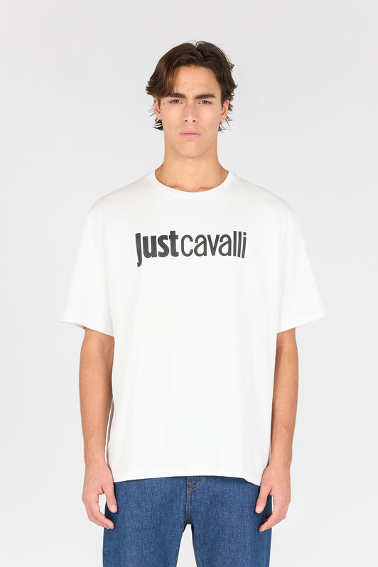 JC Just Cavalli Logo T-Shirt WHITE RRT933-RR195