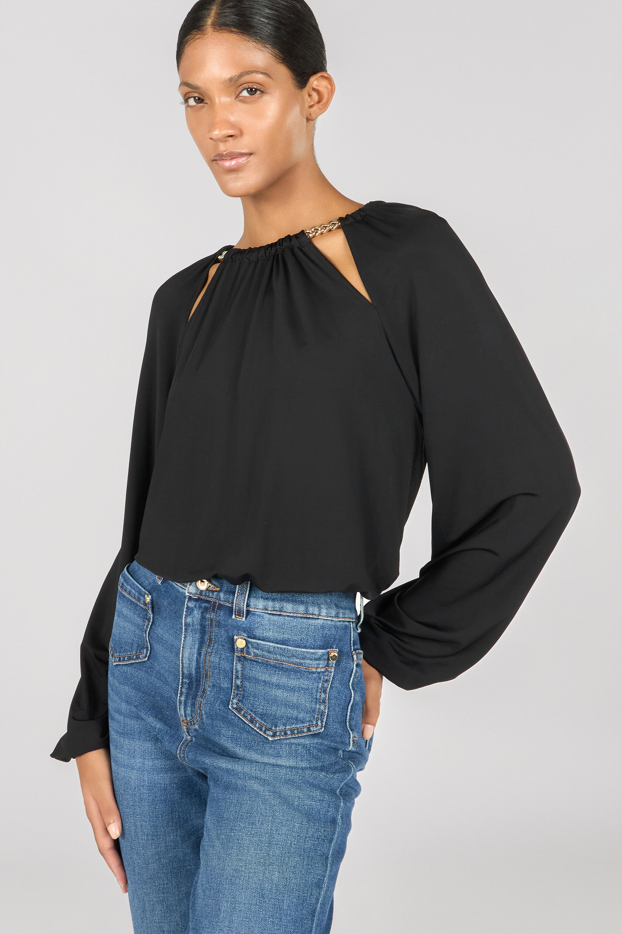 JC Women long-sleeve t-shirt BLACK RKT879-RK385