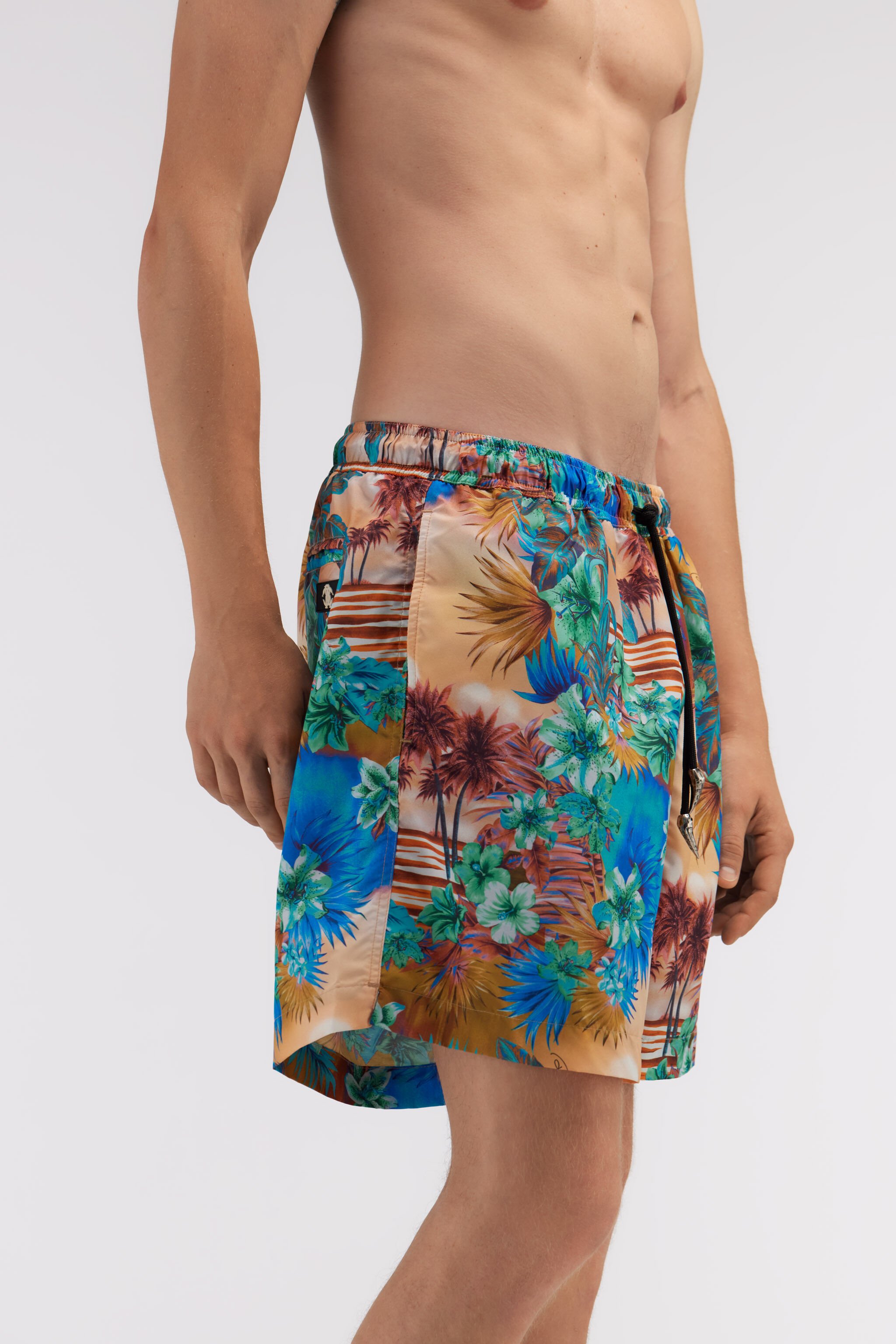 RC Swim shorts with Hawaii print Naranja SYH00A-5RF70