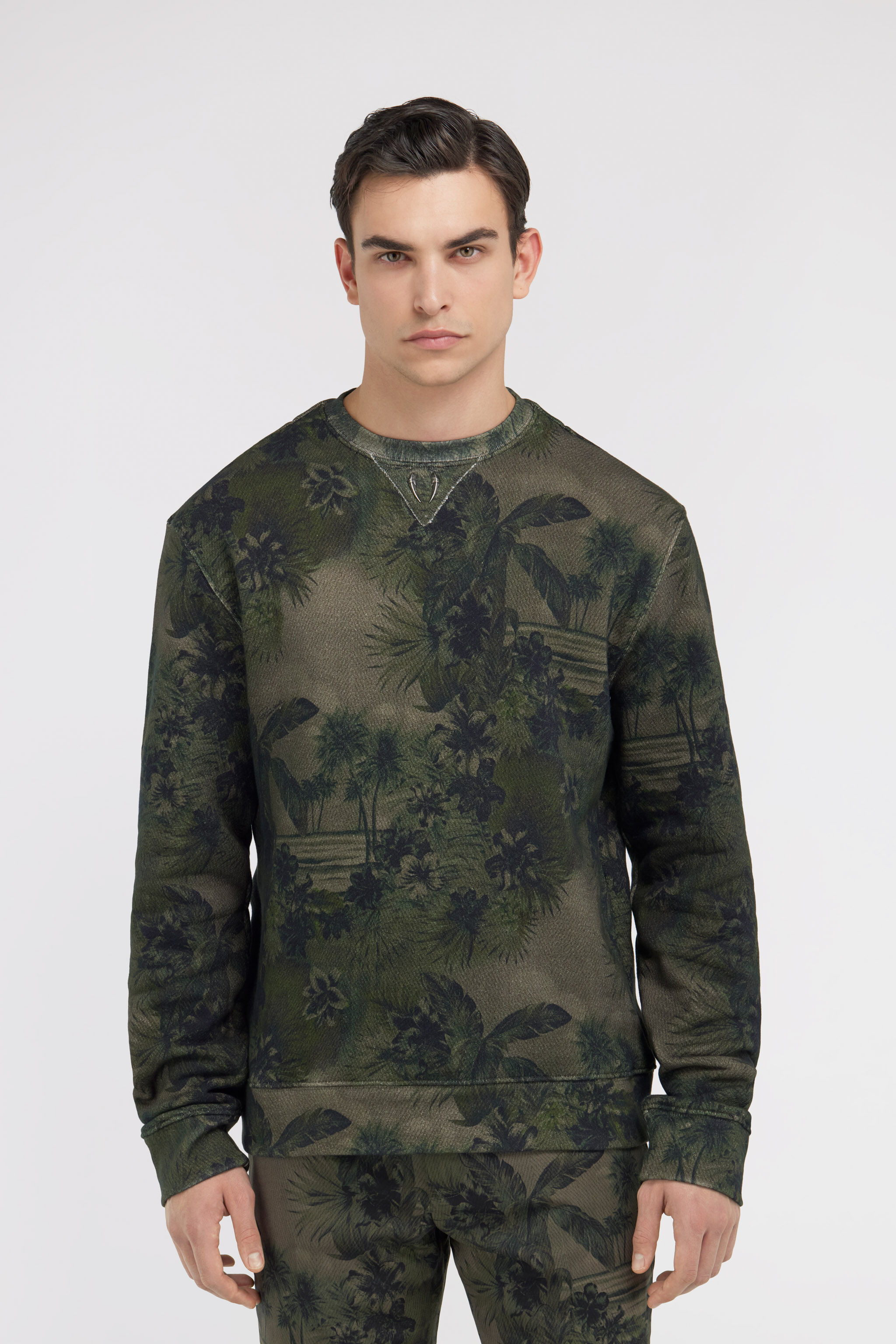 RC Hawaii Green printed sweatshirt Dunkelgrün SRT68E-5OH12