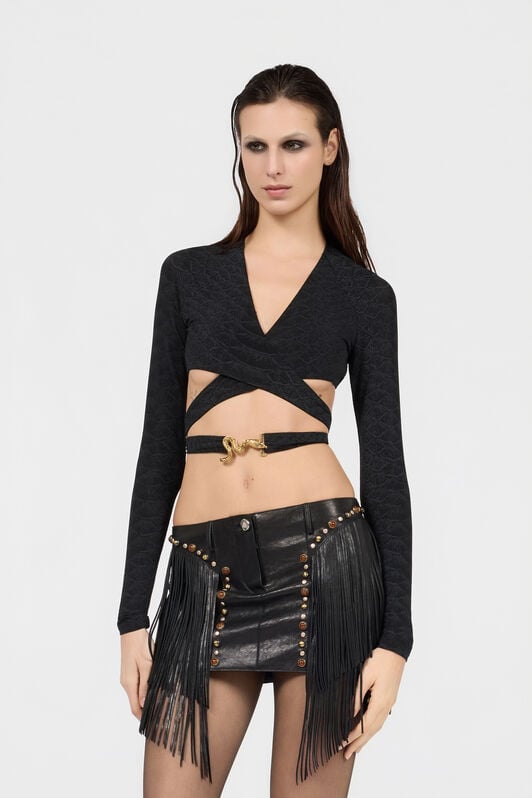 RC Top Imprimé Serpentine BLACK XQT601-NLS36