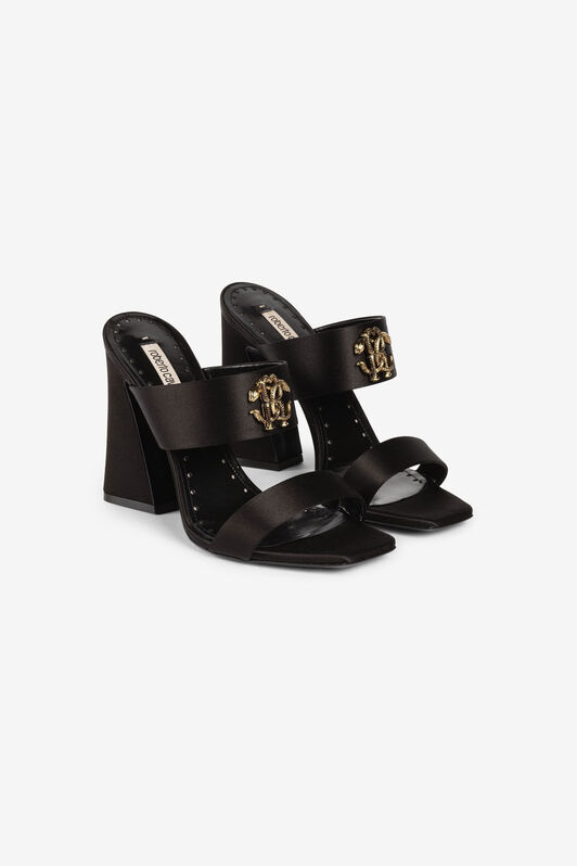 RC 120mm logo-plaque slip-on sandals Black QKS700-SE126
