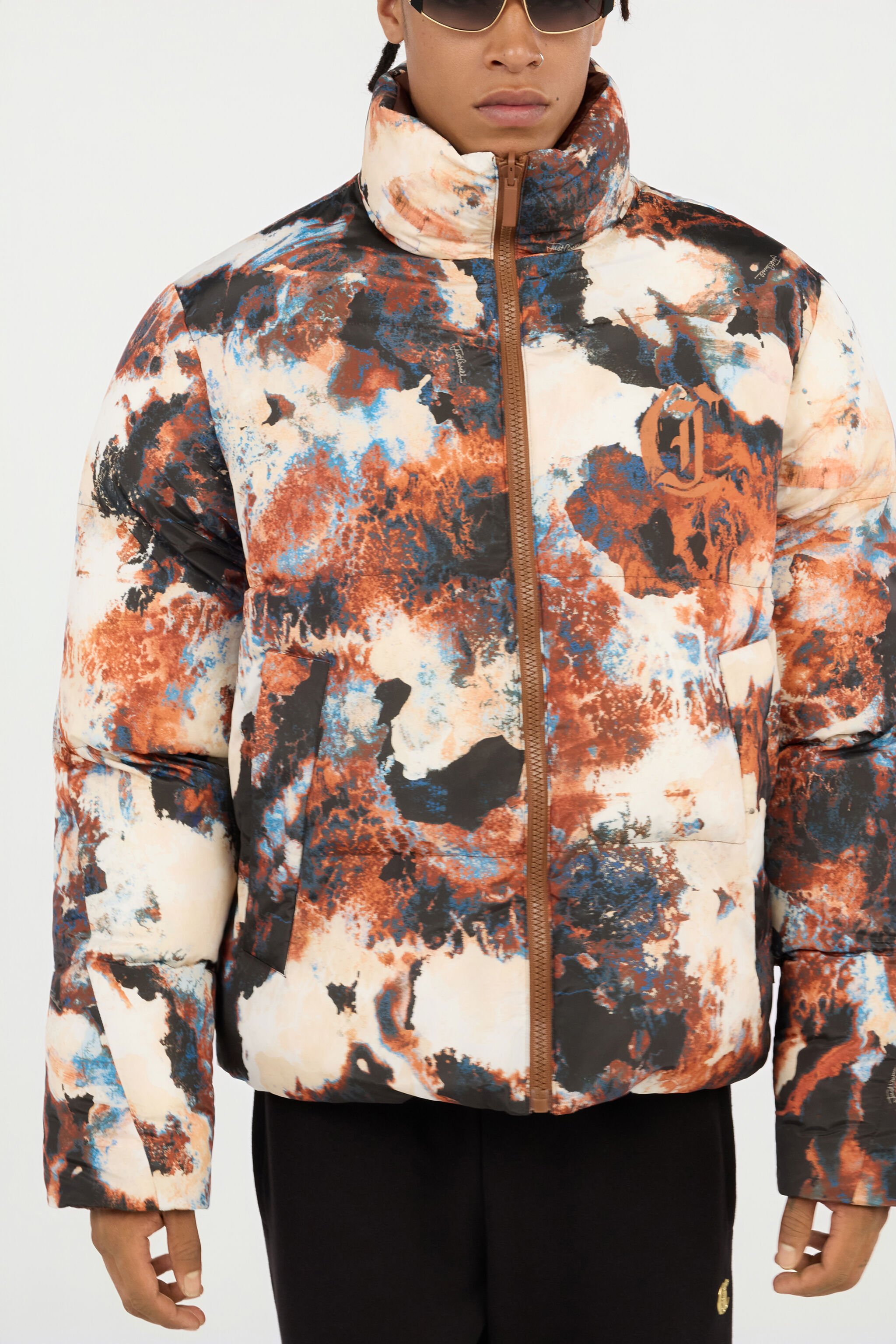 JC Reversible Tiger Camu Print Puffer Jacket BRUNETTE VFT121-VF187