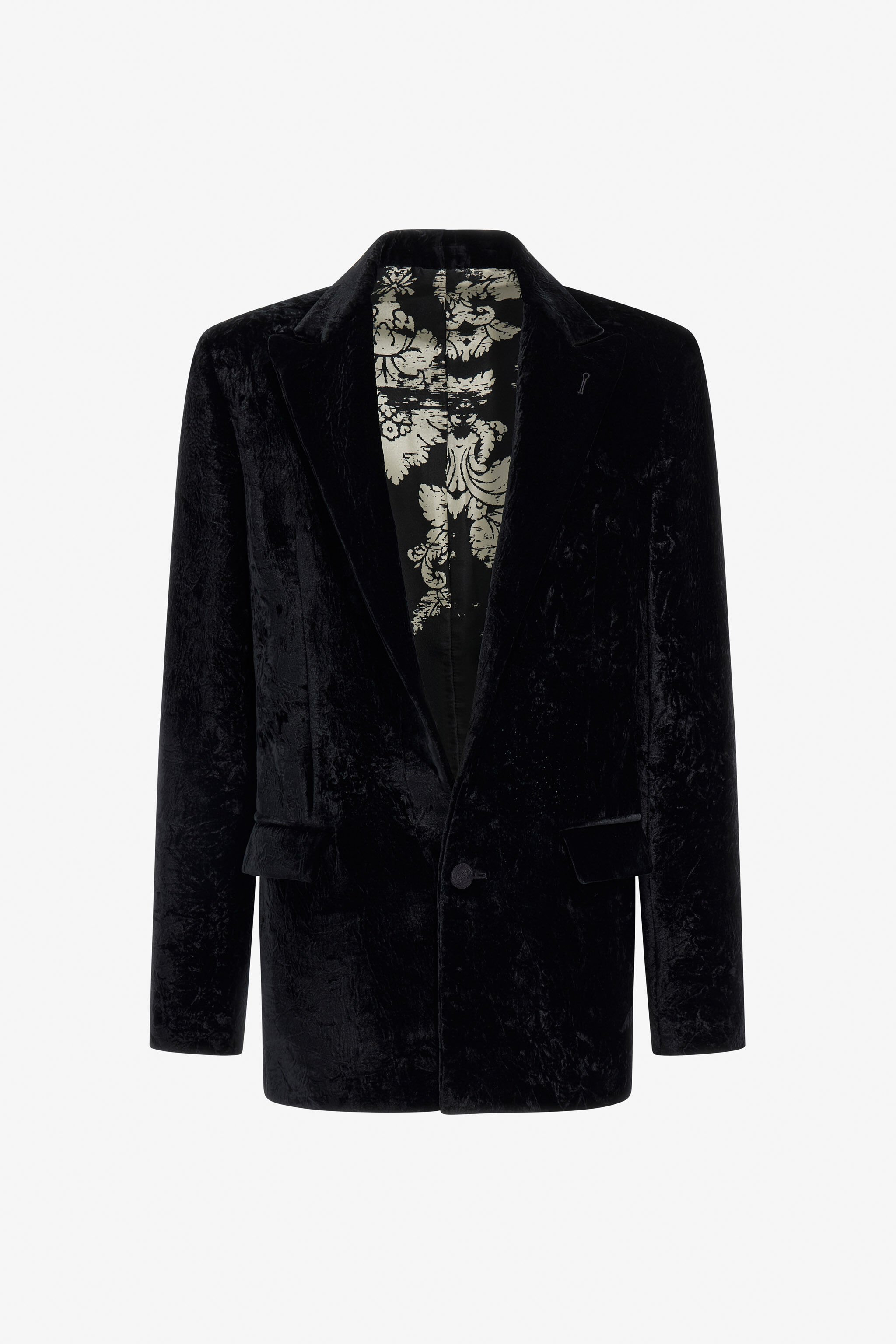 RC Blazer with Broccato Print Black TRT410-VL102