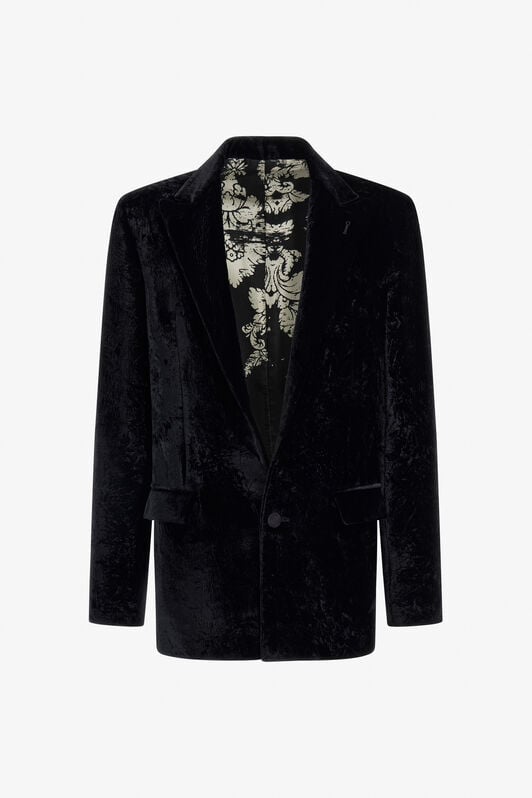 RC Blazer with Broccato Print RC Blazer with Broccato Print Black TRT410-VL102