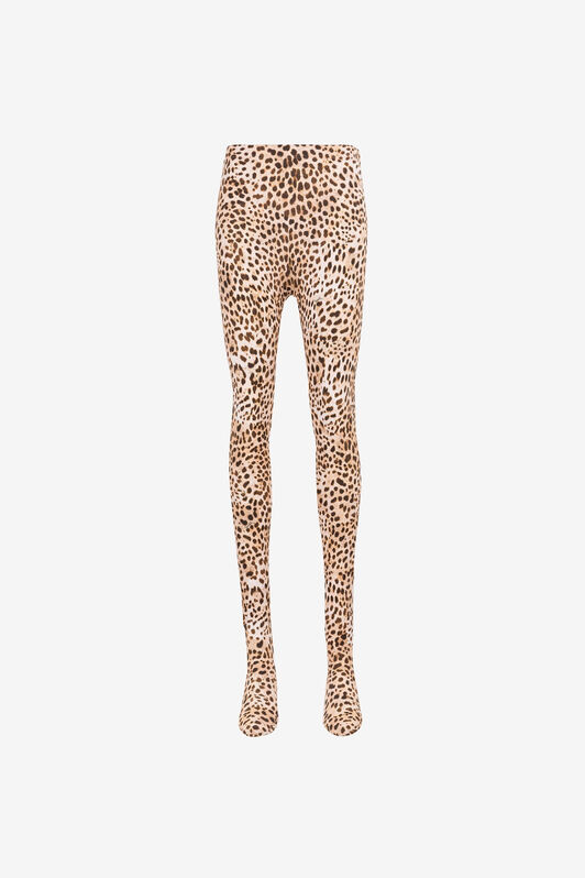 RC Legging avec pieds et imprimé guépard Marron clair PWT25A-LNF34