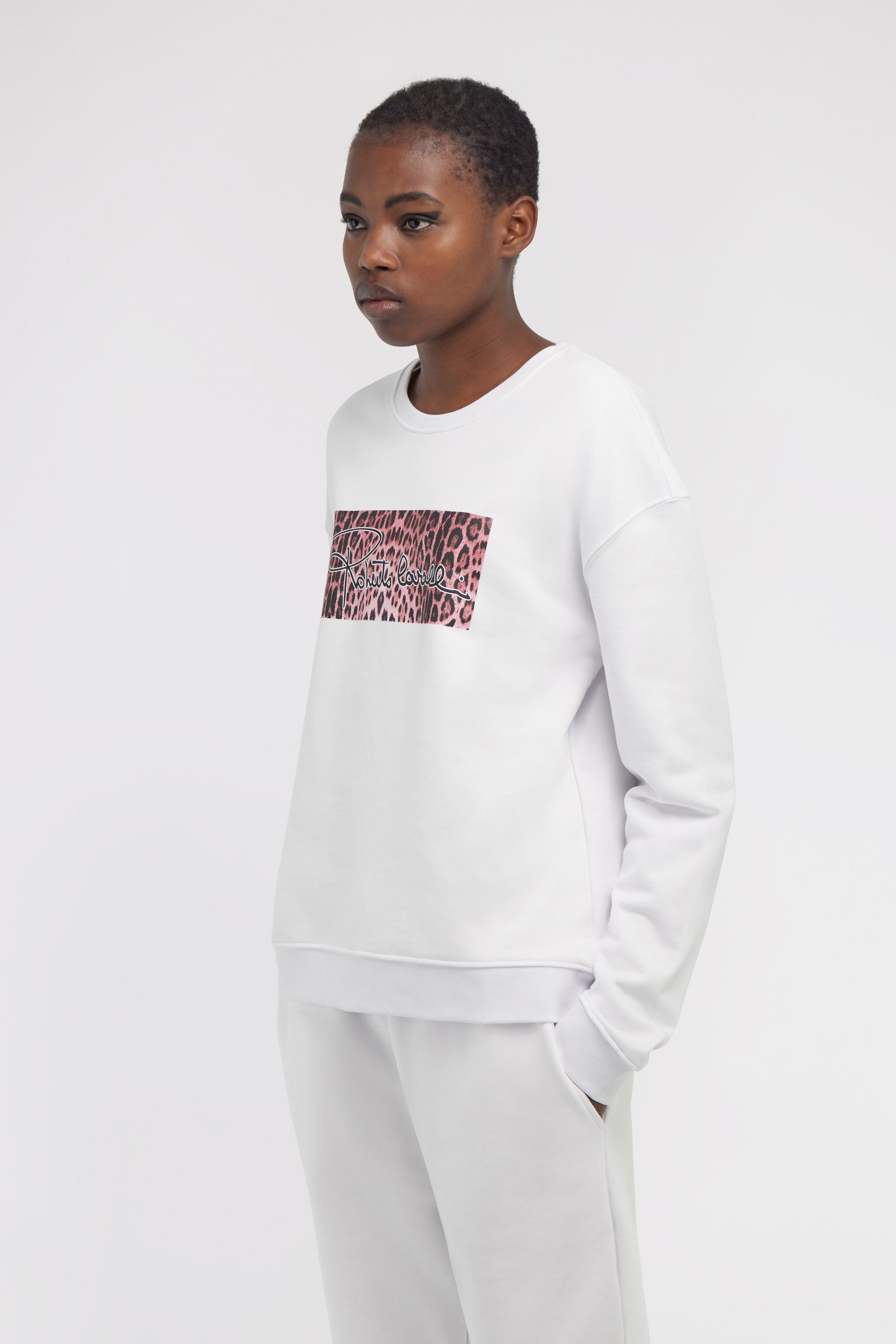 RC Sweatshirt with signature Weiß NOT67D-CF052