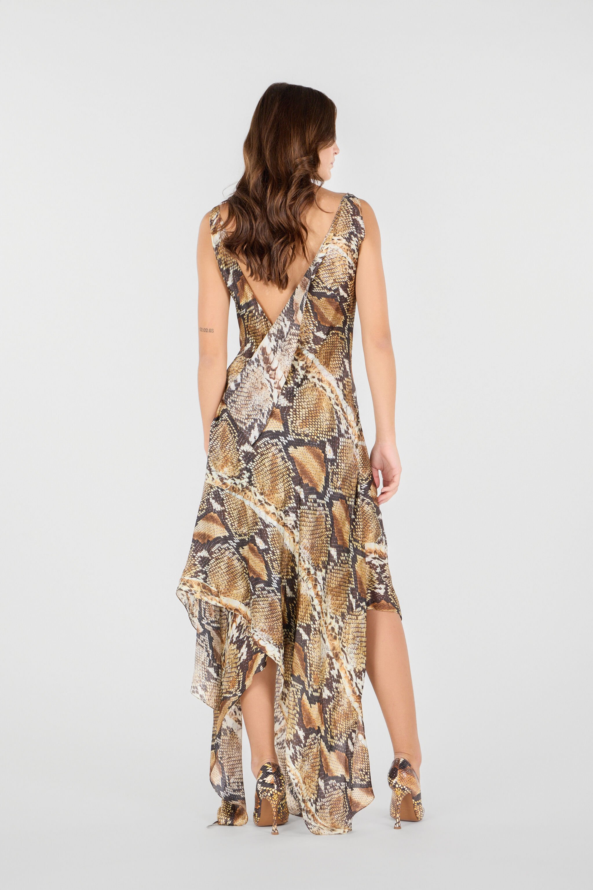 RC Female Silk Dress Brown UWT132-CTN93