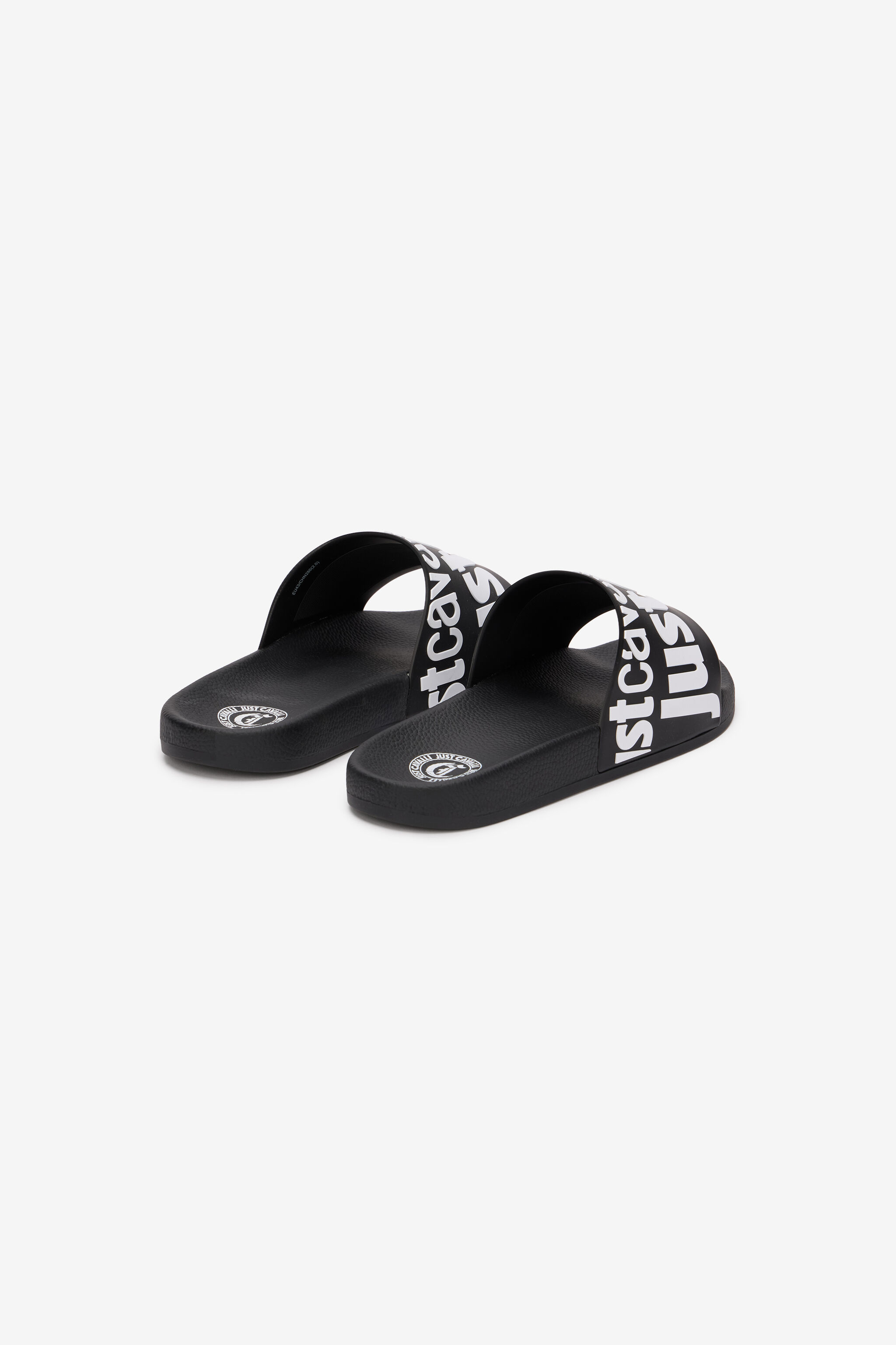 JC Schwarze Slide Sandalen BLACK/WHITE SFS070-SF317