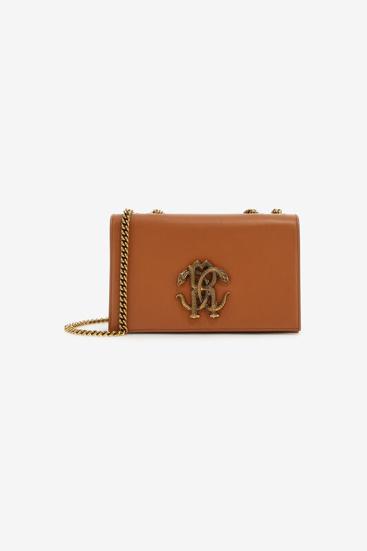 RC Shoulder bag with Monogram Mirror Snake Brown SKB120-PZ172