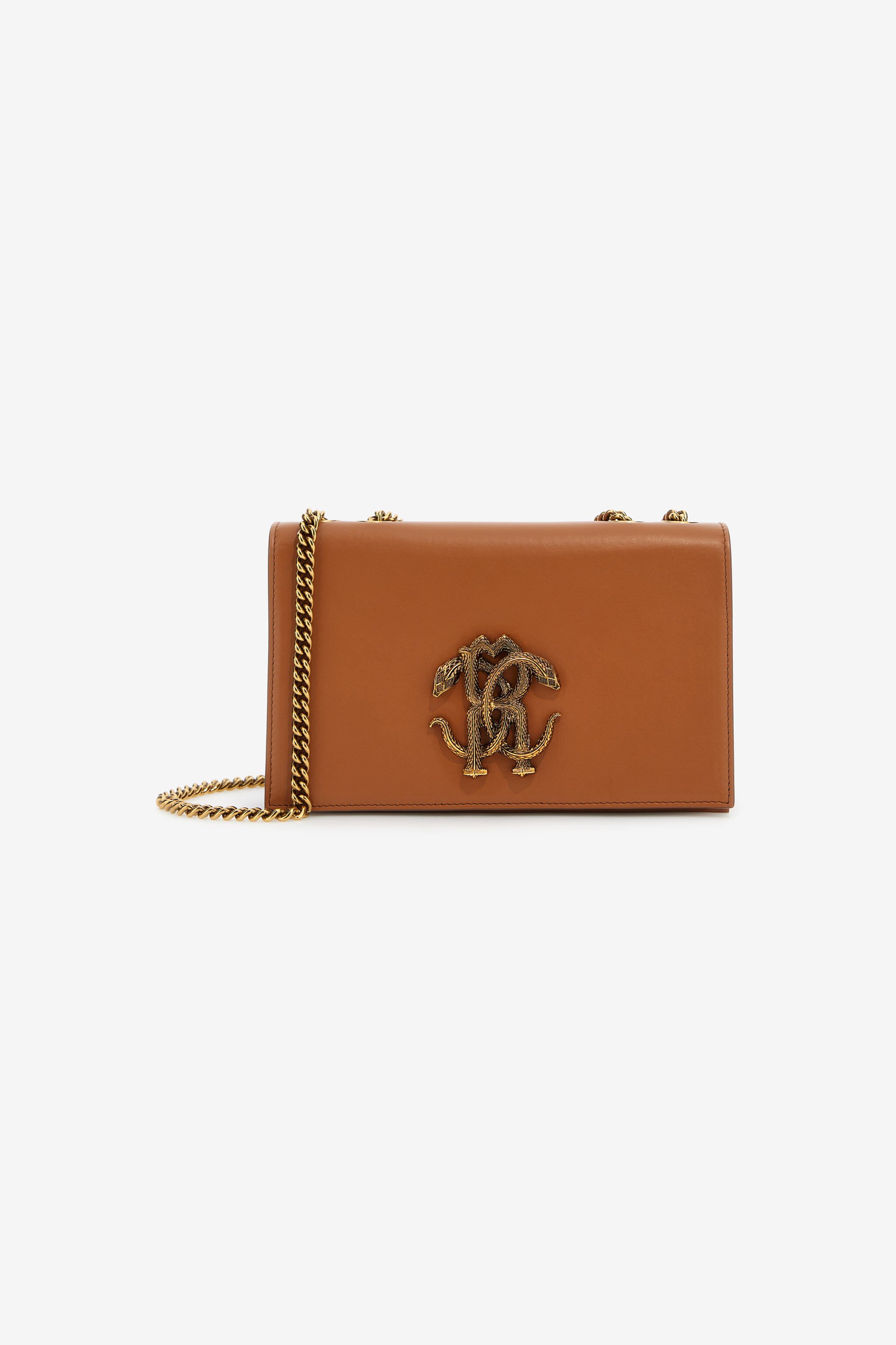 RC Shoulder bag with Monogram Mirror Snake Brown SKB120-PZ172