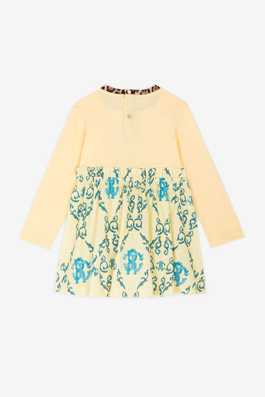 JU Abito con Monogram RC e stampa floreale JU Abito con Monogram RC e stampa floreale Giallo RJT100-JD001