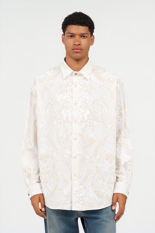 RC White Shirt with Ornamental Motif WHITE WRT722-2NR36