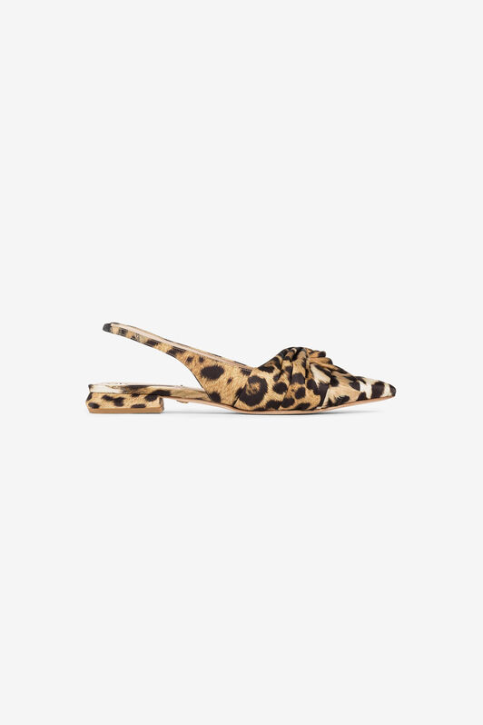 RC Le Pettegole Slingback with Jaguar Skin print Hellbraun QWS010-SE450