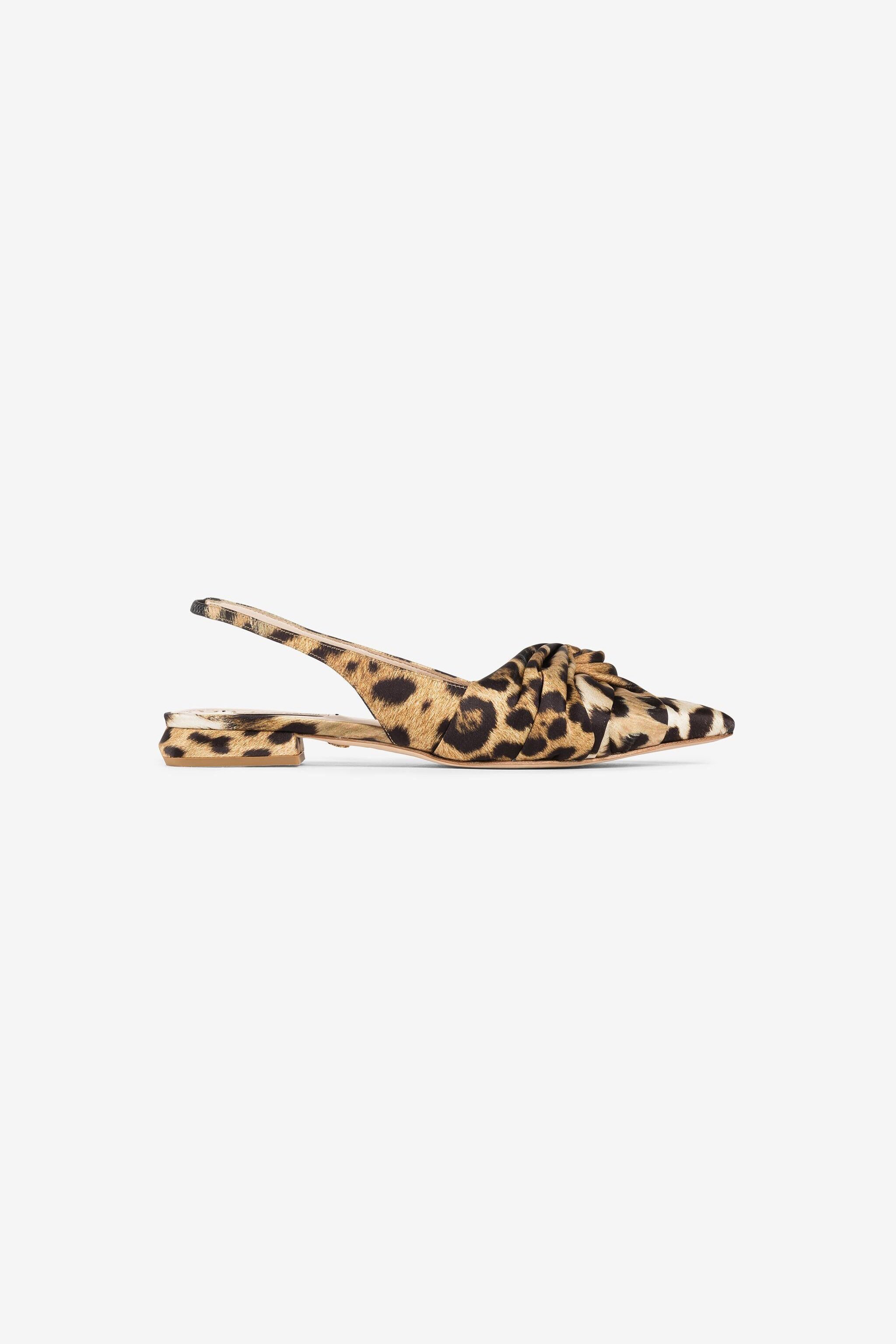 RC Le Pettegole Slingback with Jaguar Skin print Hellbraun QWS010-SE450