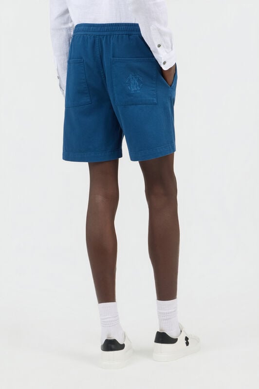 RC Blue Pleated Bermuda Shorts BLUE SOT20C-FA017