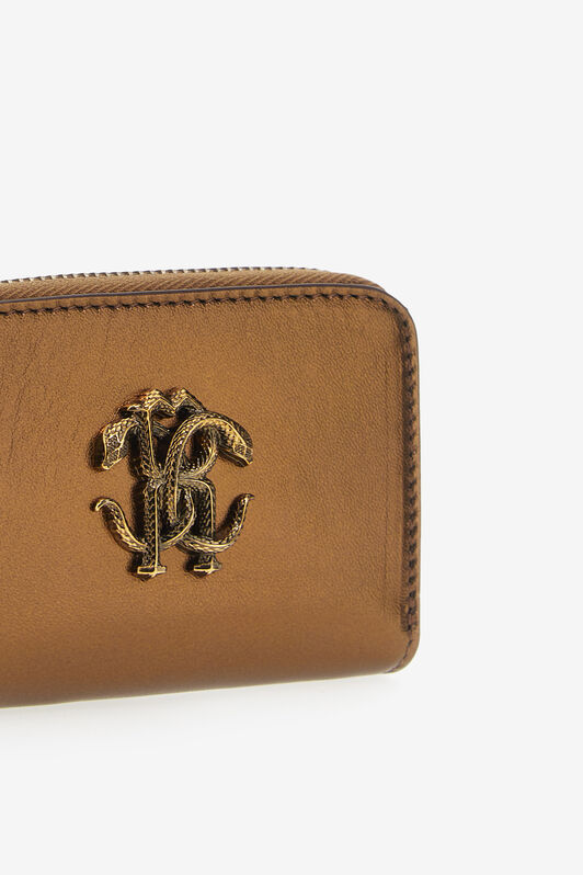 RC Small wallet with Monogram RC and zip Bronze SKA003-PN199