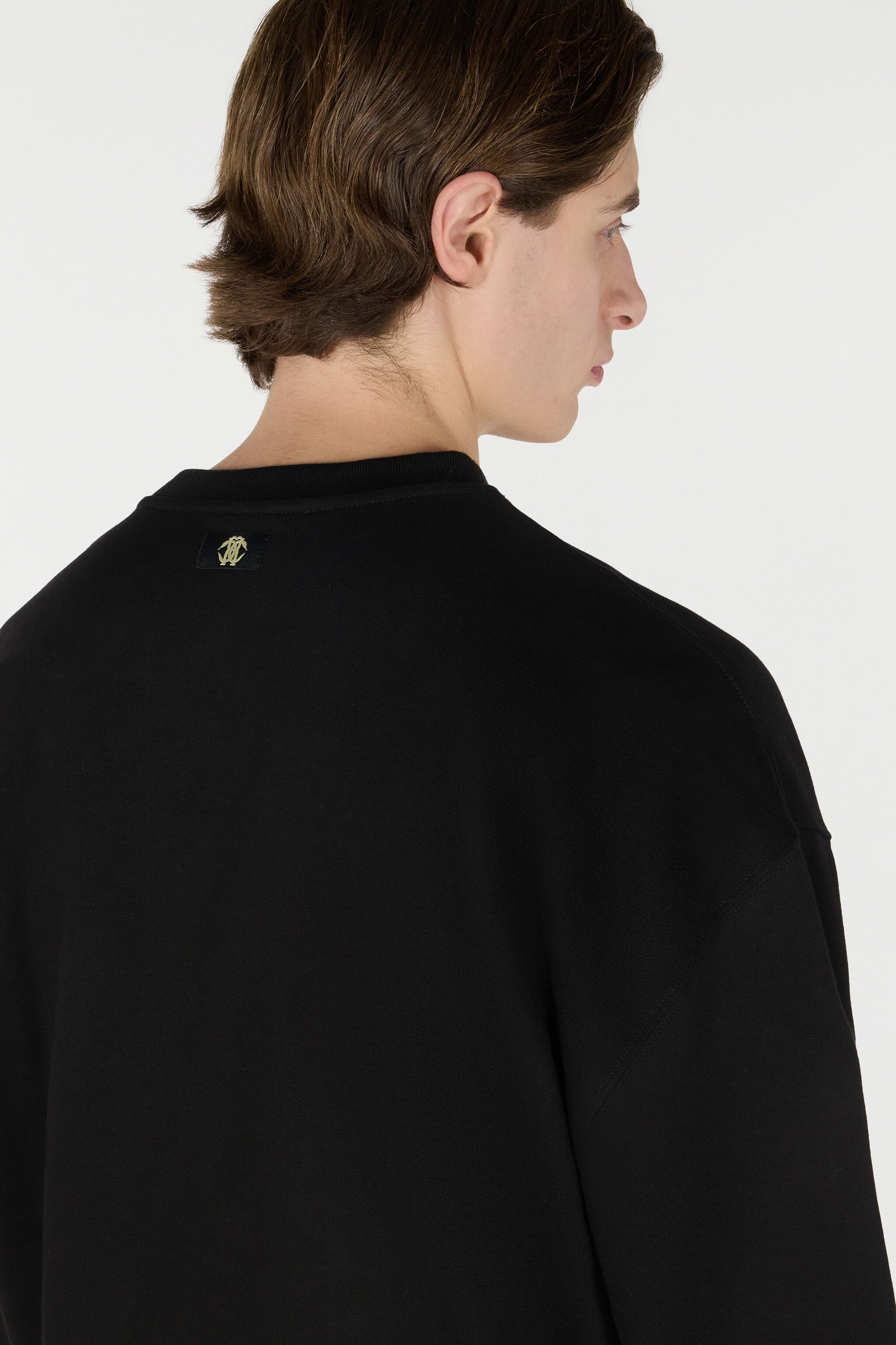RC Sweatshirt mit Stickerei Monogramm Mirror Snake Schwarz URT68D-CF051