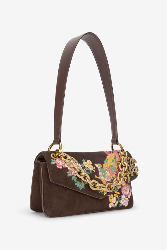RC Suede Bag with Naturalistic Pattern RC Suede Bag with Naturalistic Pattern Brown VKB018-PC010