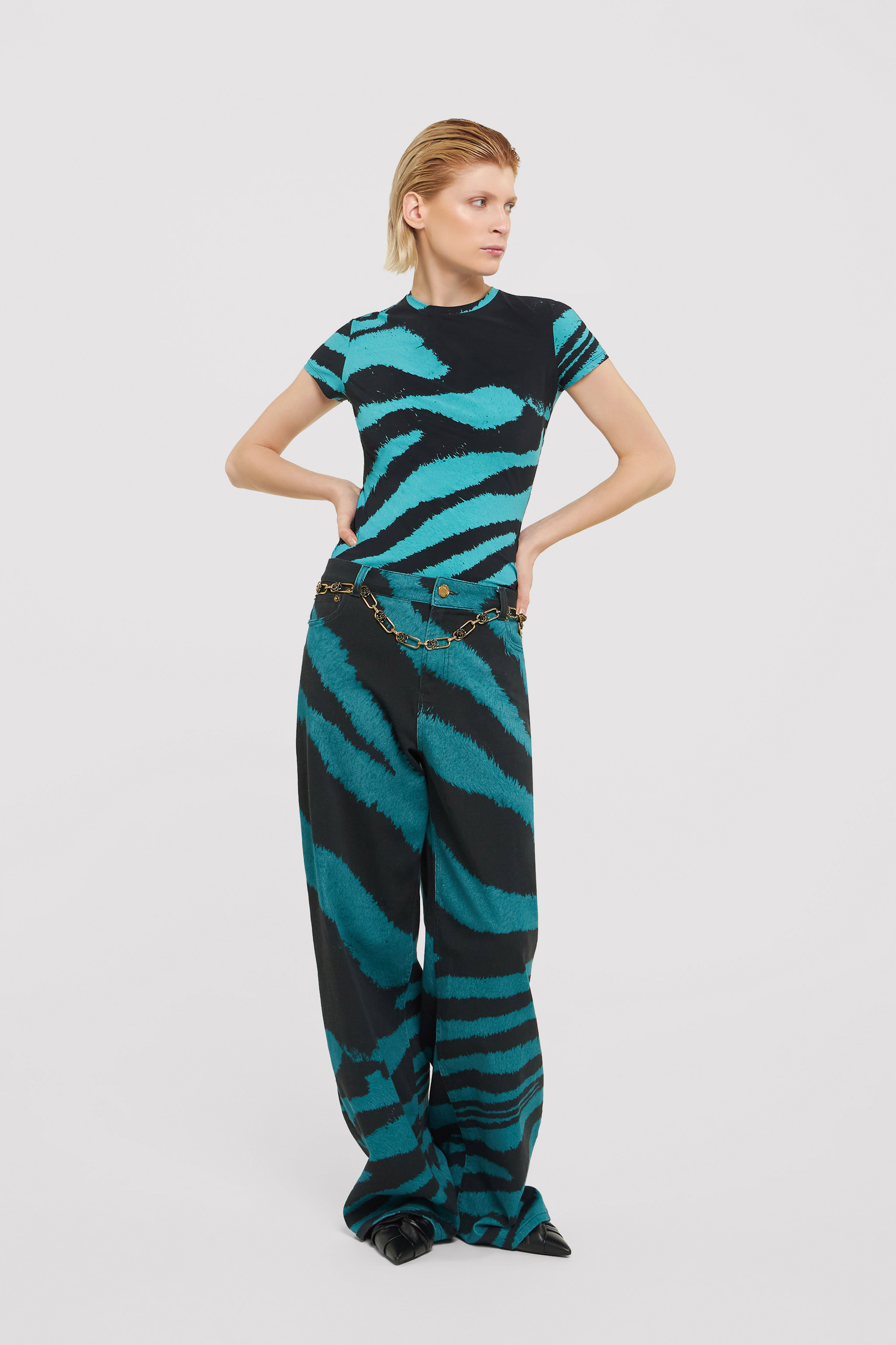 RC Camiseta con estampado Zebra Tribute Azul UWT606-OOP26