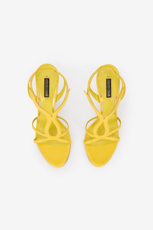 RC Ledersandalen mit Schlangenmotiv YELLOW WQS012-PZ319