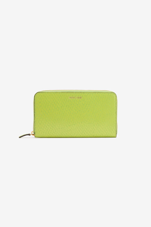 RC Cartera efecto serpiente con logotipo Verde claro TKA006-PZV98