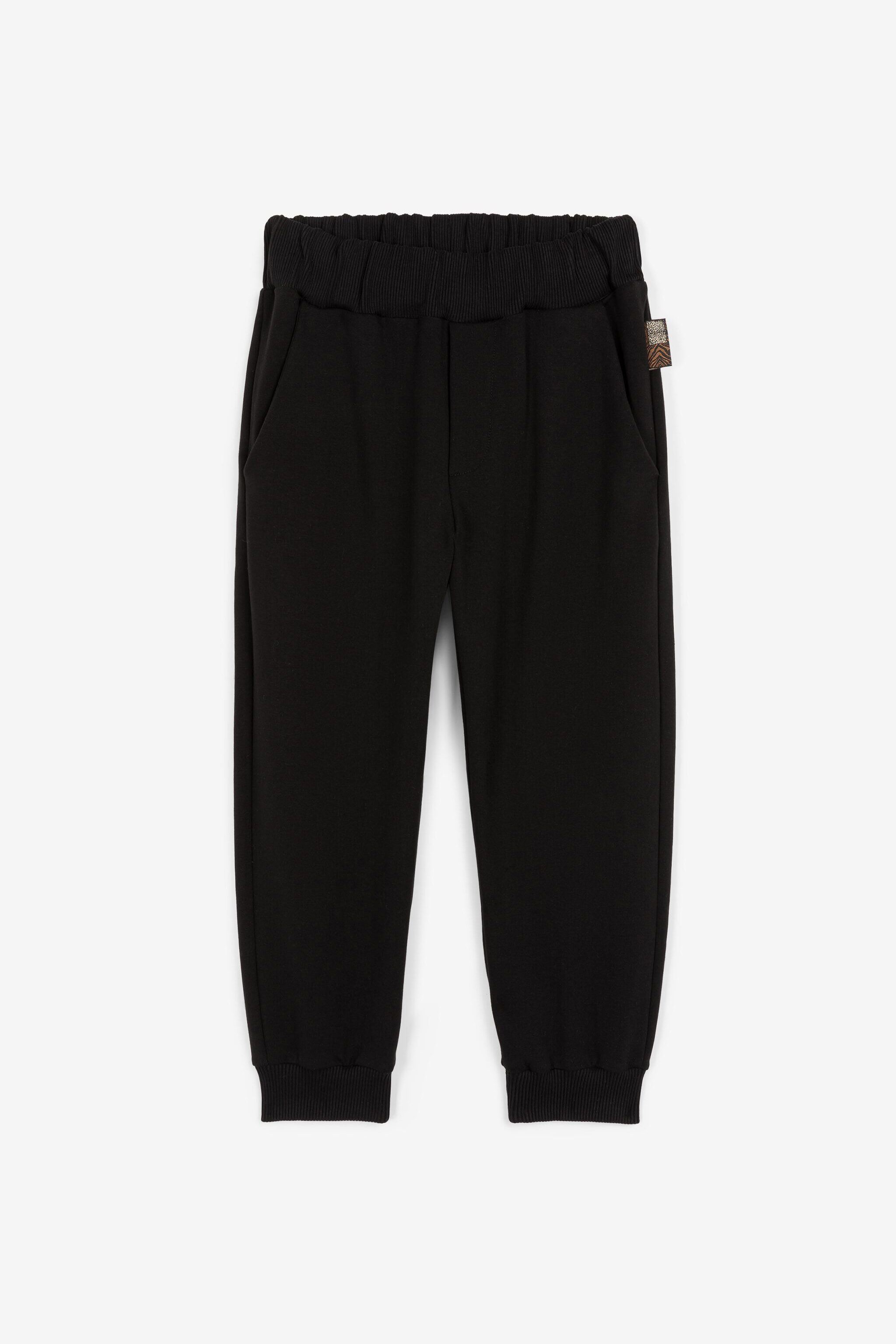 JU Animalier Patchwork-Print Appliqué Sweatpants Black OJT272-ISA2J