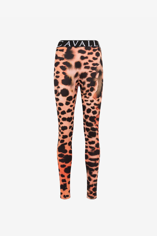 RC Animal-print high-waist leggings RC Animal-print high-waist leggings PEACH QKT25C-LNF49